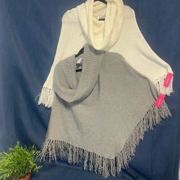 Xhilaration Tops - Xhiliration cowlneck women’s poncho bundle NWT
